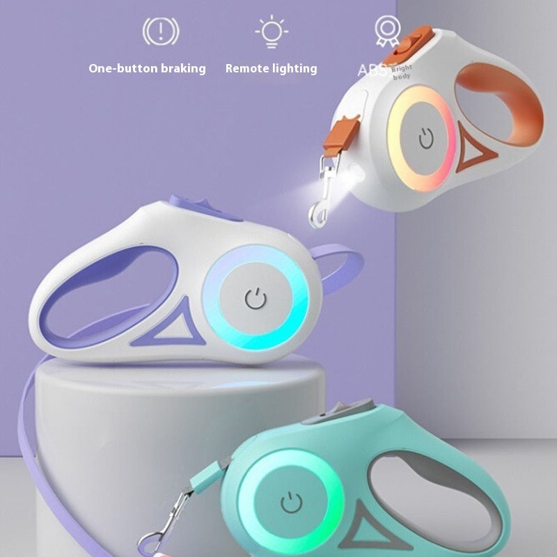 LumiLeash™ LED Pet Leash – Built-In Flashlight for Safe Night Walks