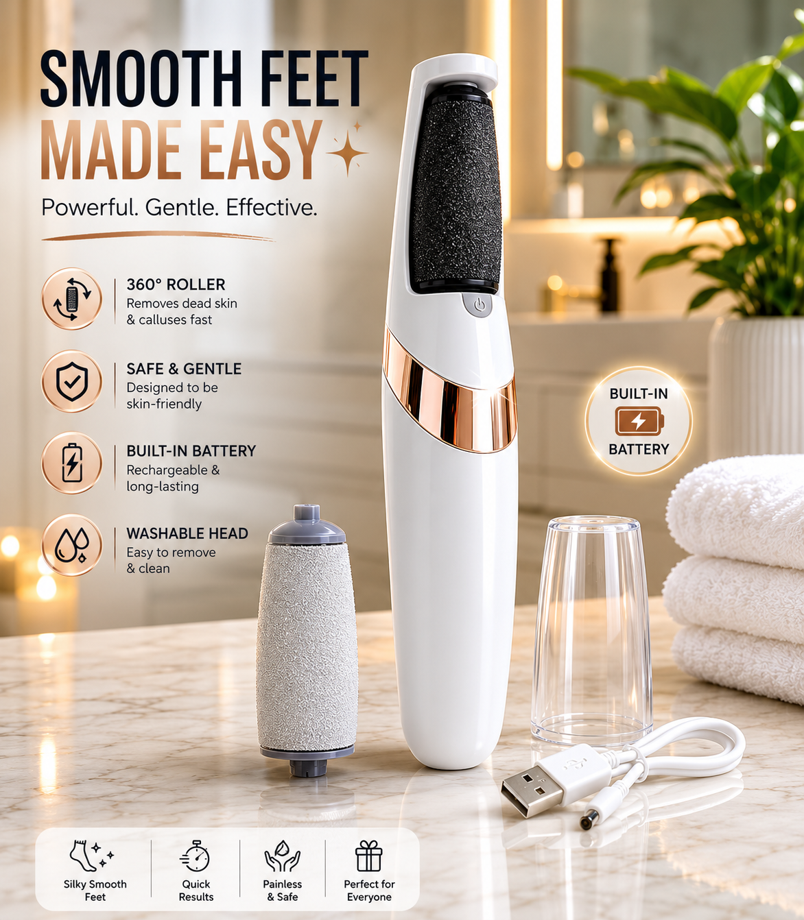 SmoothStep™ Electric Foot Grinder – Remove Calluses & Get Baby-Soft Feet Instantly